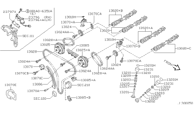 2002 Nissan Pathfinder Camshaft & Valve Mechanism Diagram 1