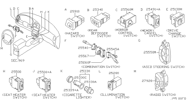 2002 Nissan Pathfinder Switch - Diagram 2