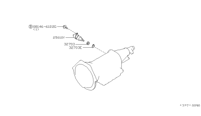 1997 Nissan Pathfinder Sensor Assembly-Speed Meter Diagram for 25010-1W100