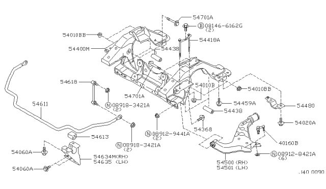 2000 Nissan Pathfinder Front Suspension Diagram 3