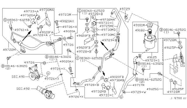 2000 Nissan Pathfinder Power Steering Piping Diagram 4