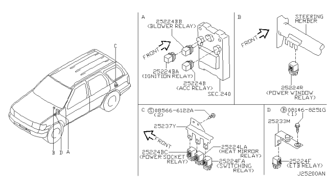 2001 Nissan Pathfinder Relay Diagram 6