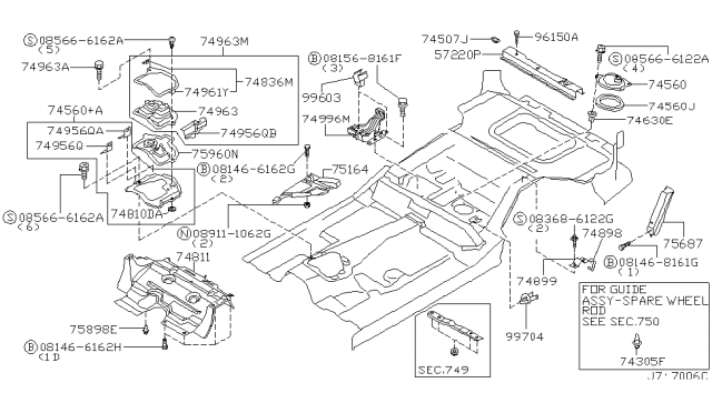 2001 Nissan Pathfinder Floor Fitting Diagram 5