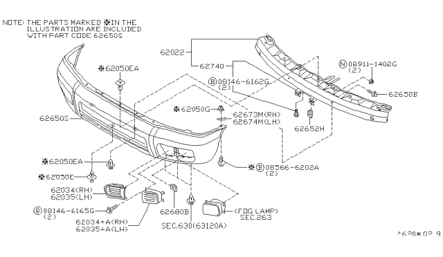 1998 Nissan Pathfinder FINISHER-Front FASCIA,RH Diagram for 62256-2W500