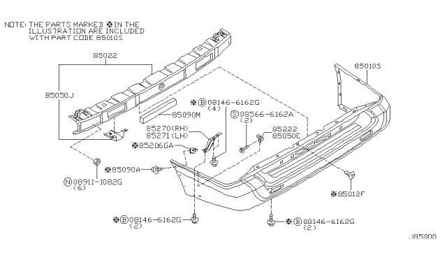 2000 Nissan Pathfinder Rear Bumper Diagram 3