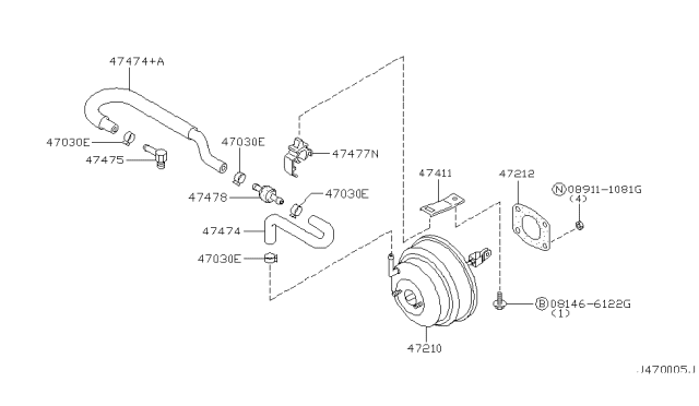 2001 Nissan Pathfinder Brake Servo & Servo Control Diagram 3