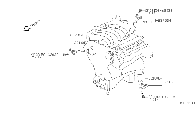2002 Nissan Pathfinder Distributor & Ignition Timing Sensor - Diagram 2