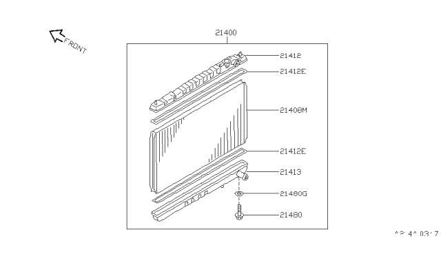 1998 Nissan Pathfinder Radiator,Shroud & Inverter Cooling Diagram 4