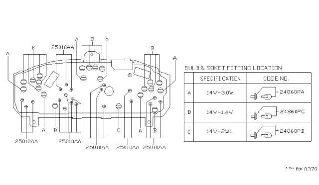 2000 Nissan Pathfinder Instrument Meter & Gauge Diagram 6