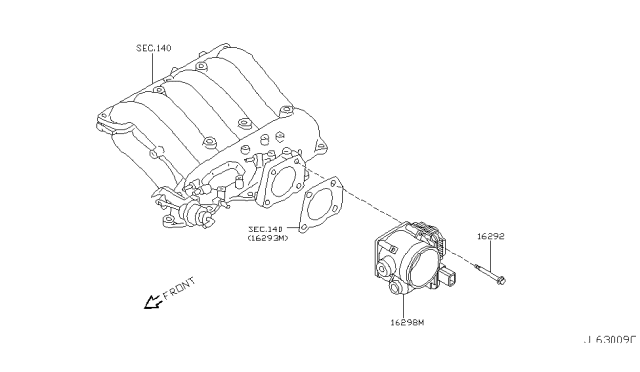 2002 Nissan Pathfinder Throttle Chamber Diagram 3