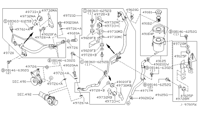 2000 Nissan Pathfinder Power Steering Piping Diagram 5