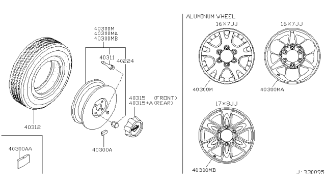 2002 Nissan Pathfinder Road Wheel & Tire - Diagram 2