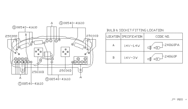 2004 Nissan Pathfinder Instrument Meter & Gauge Diagram 5