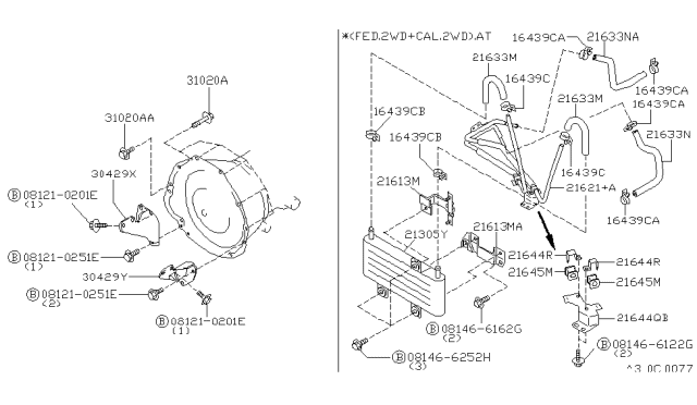 2000 Nissan Pathfinder Auto Transmission,Transaxle & Fitting Diagram 10