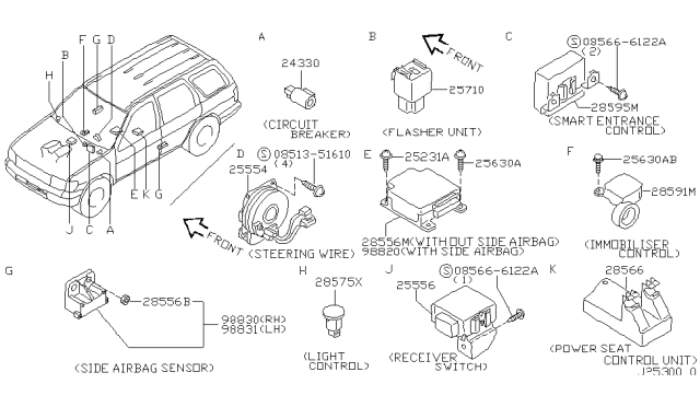 2003 Nissan Pathfinder Electrical Unit Diagram 3