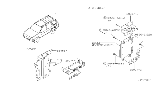 2003 Nissan Pathfinder Audio & Visual Diagram 8