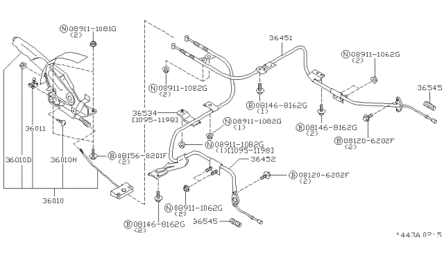 1998 Nissan Pathfinder Parking Brake Control Diagram 1