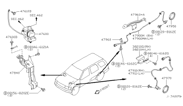 2002 Nissan Pathfinder Anti Skid Control - Diagram 1
