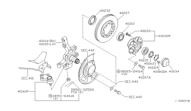 2001 Nissan Pathfinder Front Axle Diagram 4