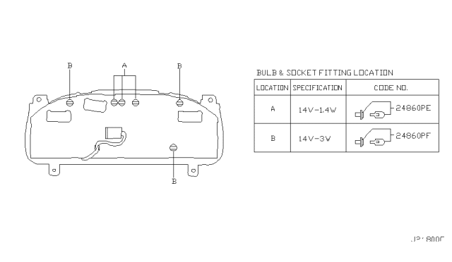 2003 Nissan Pathfinder Instrument Meter & Gauge Diagram 8