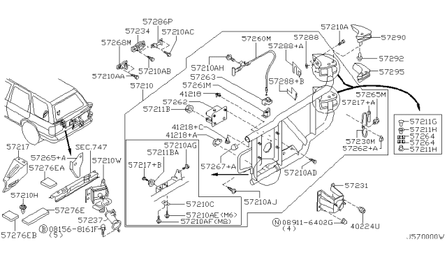 2000 Nissan Pathfinder Spare Tire Hanger Diagram 2