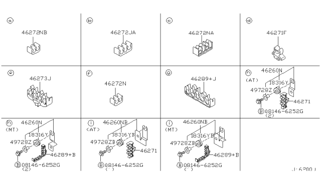 2001 Nissan Pathfinder Brake Piping & Control Diagram 1