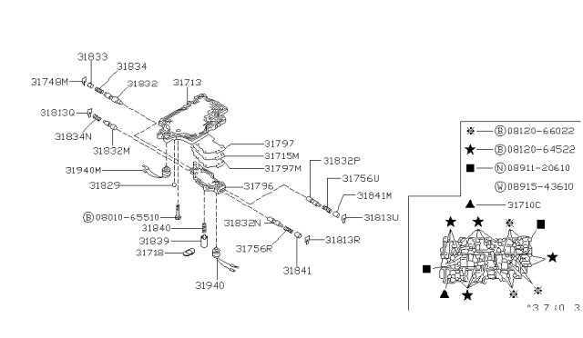 1988 Nissan Stanza Control Valve (ATM) Diagram 1