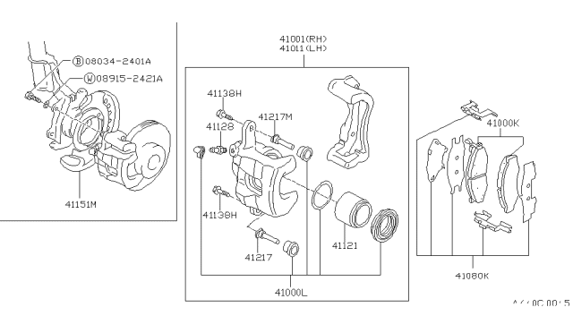 1987 Nissan Stanza Front Brake Diagram