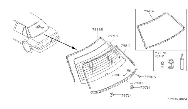 1987 Nissan Stanza Screw Diagram for 01454-00121