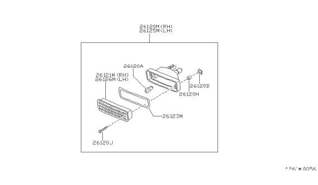 1989 Nissan Stanza Front Combination Lamp Diagram