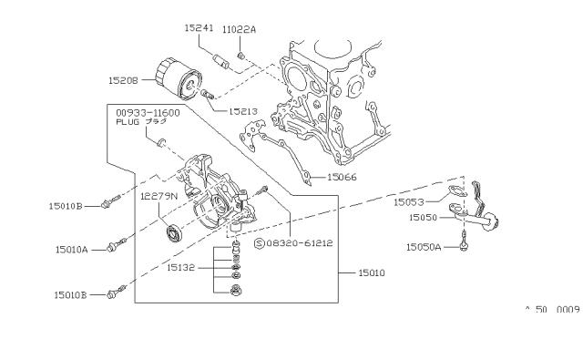 1989 Nissan Stanza Plug Diagram for 00933-11600