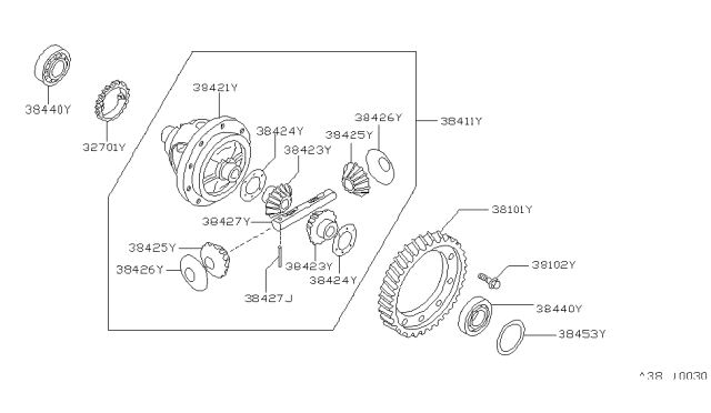 1987 Nissan Stanza Front Final Drive Diagram 2