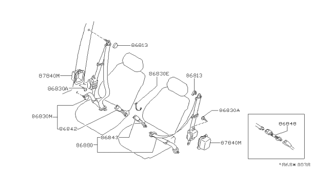 1987 Nissan Stanza Front Seat Belt Diagram