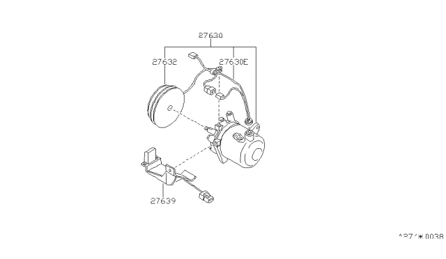 1987 Nissan Stanza Compressor Cooler Diagram for 92600-D4022