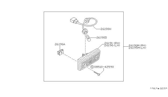 1987 Nissan Stanza Side Marker Lamp Diagram