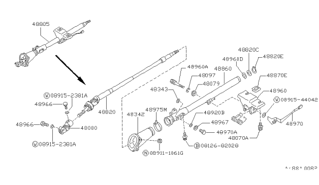 1988 Nissan Stanza Steering Column Diagram