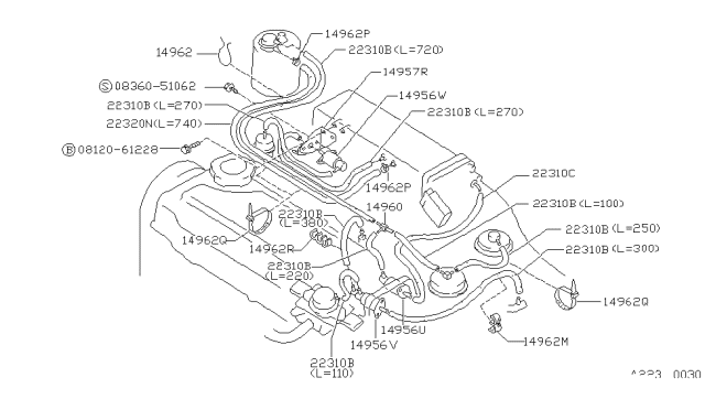 1989 Nissan Stanza Engine Control Vacuum Piping Diagram