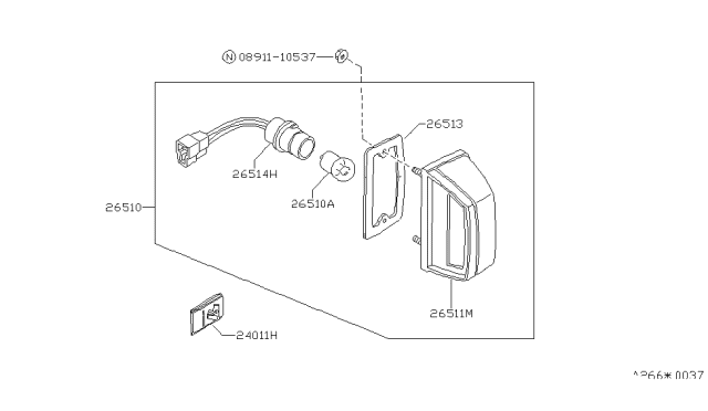 1988 Nissan Stanza Licence Plate Lamp Diagram