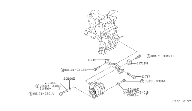 1989 Nissan Stanza Alternator Fitting Diagram 2