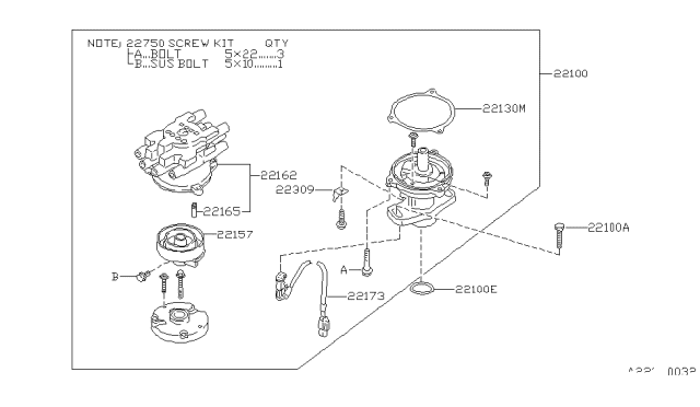 1989 Nissan Stanza Distributor & Ignition Timing Sensor Diagram