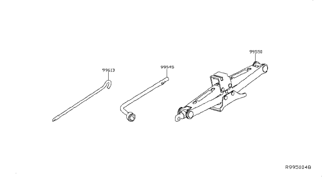 2018 Nissan Murano Tool Kit & Maintenance Manual Diagram