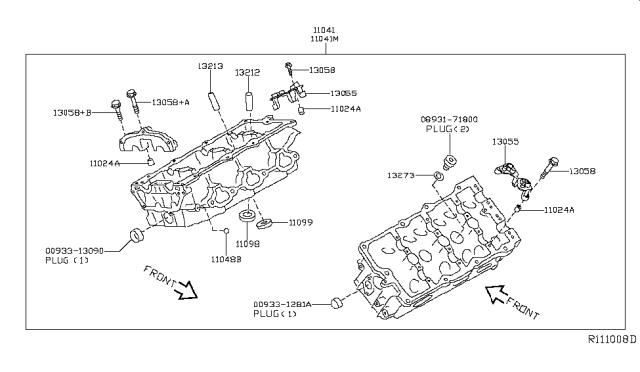 2018 Nissan Murano Cylinder Head & Rocker Cover Diagram 3