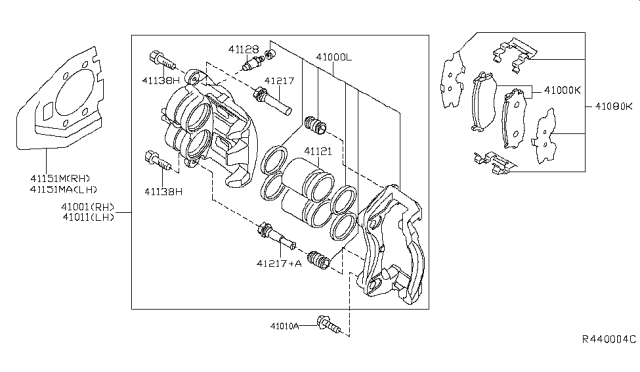 2015 Nissan Murano Front Brake Diagram