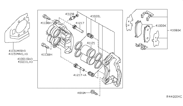 2018 Nissan Murano Front Brake Diagram