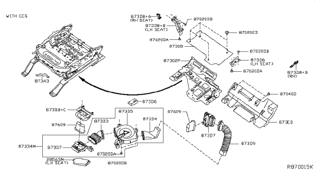 2019 Nissan Murano Front Seat Diagram 3