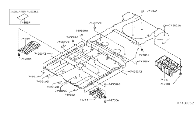 2017 Nissan Murano Floor Fitting Diagram 4