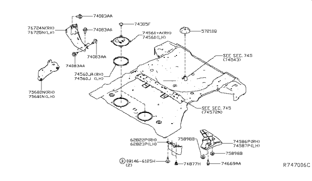 2018 Nissan Murano Floor Fitting Diagram 2