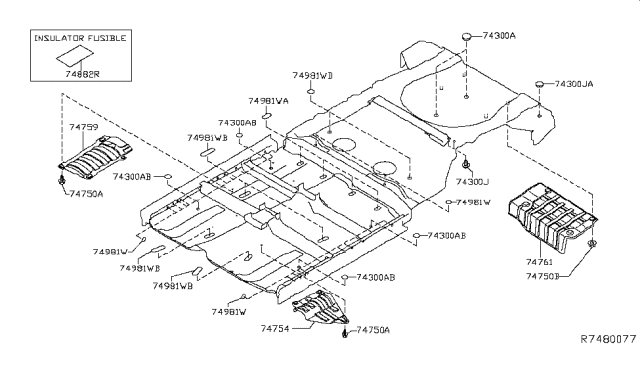 2019 Nissan Murano Floor Fitting Diagram 4