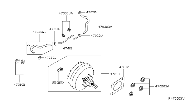 2015 Nissan Murano Brake Servo & Servo Control Diagram