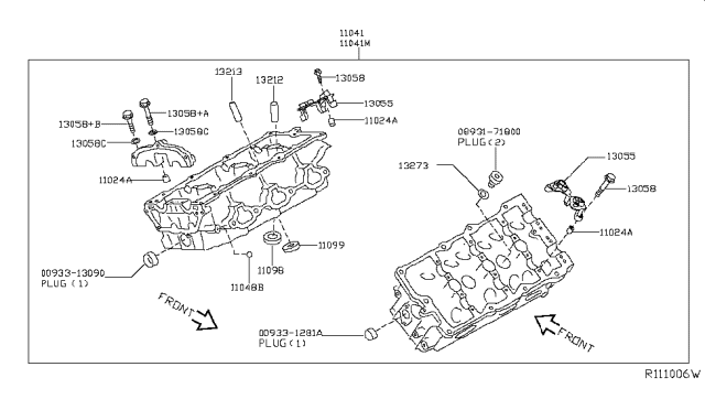 2017 Nissan Murano Cylinder Head & Rocker Cover Diagram 3